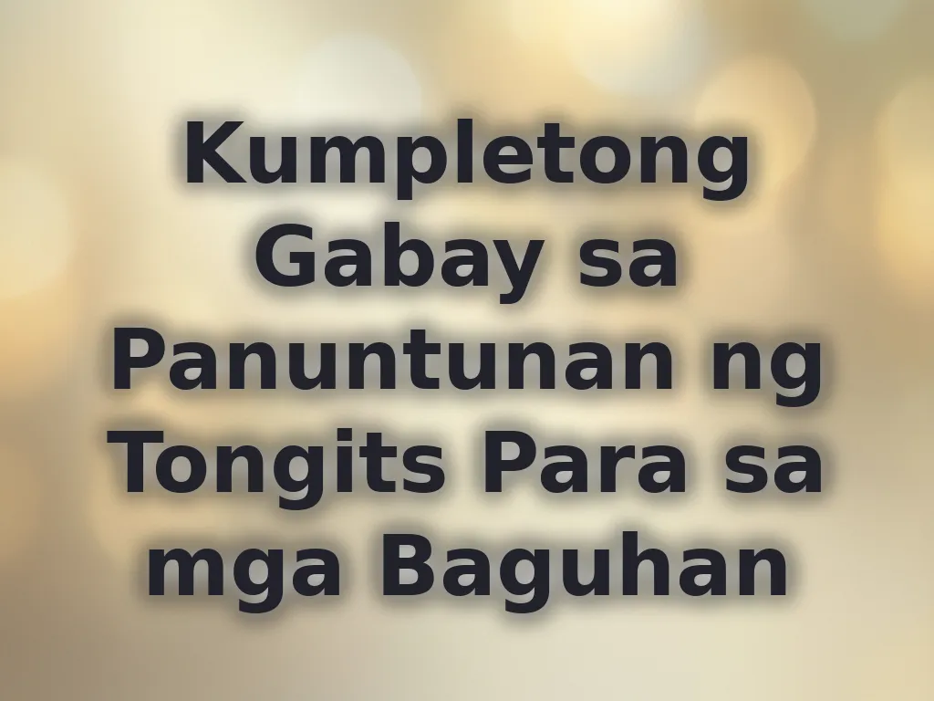 Kumpletong Gabay sa Panuntunan ng Tongits Para sa mga Baguhan
